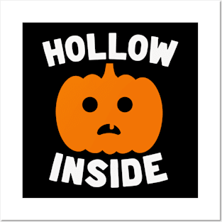 Hollow Inside // Funny Halloween Pumpkin Posters and Art